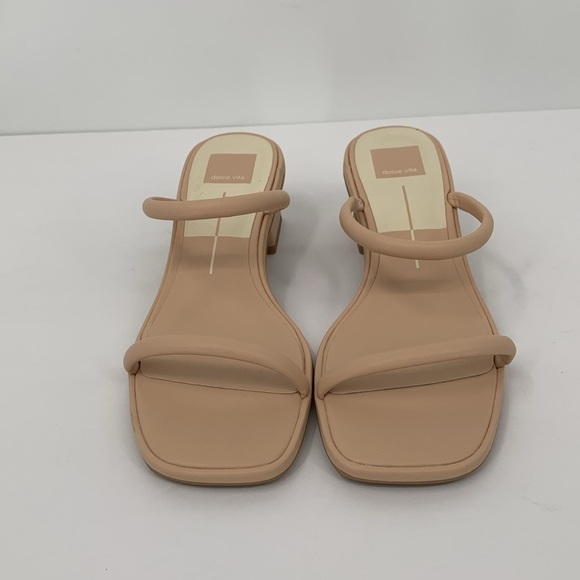 Dolce Vita Noles Cafe Stella slide sandal strappy chunky heel padded cream new 9 - Picture 2 of 6